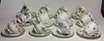 English Bone China floral coffee set for 12 - Kop en schotel, Antiek en Kunst