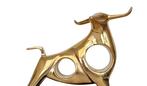 Beeldje - Golden bull - Brons, Antiek en Kunst