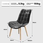 MIADOMODO® Eetkamerstoelen, 2-set, zitvlak van fluweel, gest, Huis en Inrichting, Kasten | Computermeubels, Verzenden, Nieuw
