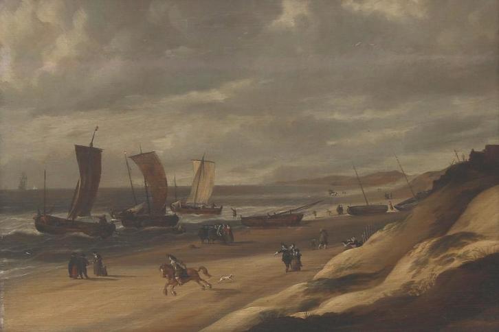 Hollandse school, stijl van Simon de Vlieger (1600-1653), Antiek en Kunst, Kunst | Schilderijen | Klassiek