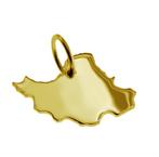 Gouden Landkaart Iran ketting hanger, Verzenden, Nieuw