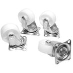 Benson Set van 4 zwenkwielen - 50 mm - wit - draagvermoge..., Doe-het-zelf en Verbouw, Zwenkwielen, Ophalen of Verzenden, Nieuw