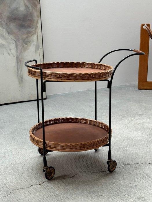 Serveerwagen - Metaal, Hout, Rattan - Hocker & Tischlampe, Antiek en Kunst, Curiosa en Brocante