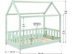 Kinderbed Marli - 80 x 160 cm - Mint, Verzenden, Nieuw