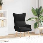 vidaXL Ontspanningsstoel Zwart 69 x 74 x 93 cm Stof, Huis en Inrichting, Fauteuils, Verzenden, Nieuw