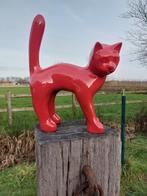 Beeld, Garden statue - Cat - Color red - 46 cm - polyresin, Antiek en Kunst