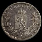 Noorwegen. Oscar II. 1 Krone 1904 / Key date - last year low, Postzegels en Munten, Gestempeld