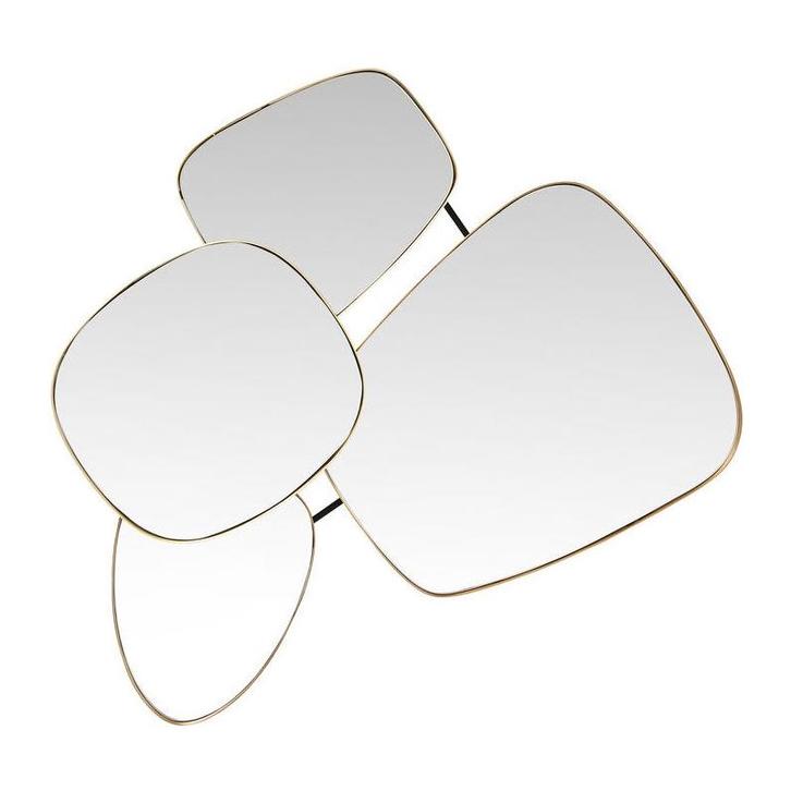 *WOONWINKEL* Kare Design Shapes Organische Retro Spiegel Gou, Huis en Inrichting, Woonaccessoires | Spiegels, Nieuw, Verzenden