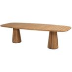 Capri barrel dining tuintafel 280x110xH75 cm naturel teak 4, Ophalen of Verzenden, Nieuw, Teakhout