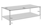 Industriële salontafel SLIM LINE 120cm zwart essen met twee, Huis en Inrichting, Tafels | Salontafels, Nieuw, Ophalen of Verzenden