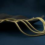 Gouden visgraat schakel collier | 44 cm (S-schakel collier), Sieraden, Tassen en Uiterlijk, Kettingen, Ophalen of Verzenden, Gebruikt