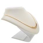 Gouden meander collier | 44 cm (meander motief), Sieraden, Tassen en Uiterlijk, Ophalen of Verzenden, Gebruikt, Overige kleuren