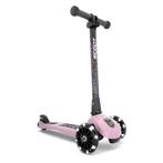 Kinderstep Highwaykick 3 LED roze met opvouwbaar stuur, Ophalen of Verzenden, Nieuw