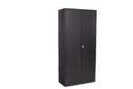 Metalen kast hoog  4 legborden zwart 80x38x180
