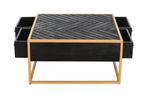 Salontafel Mangohout Fingula 80x80 cm, Huis en Inrichting, Tafels | Salontafels, 50 tot 100 cm, Verzenden, Nieuw, 50 tot 100 cm