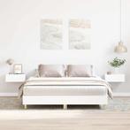 vidaXL Bedframe zonder matras 150x200 cm spaanplaat wit, Verzenden, Wit, Overige maten, 200 cm