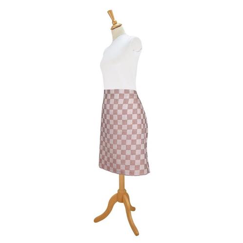 Schort Sloof Beige en Wit Geblokt 60x70cm 100% Katoen - Treb, Huis en Inrichting, Keuken | Textiel, Schort, Overige kleuren, Nieuw