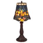 Tiffany tafellamp – Libelle-accenten – Ø 16,5 × H 36 cm, Verzenden, Nieuw