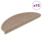 vidaXL Trapmatten zelfklevend 15 st sisal-look 65x21x4 cm, Verzenden, Nieuw