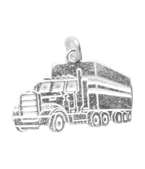 Zilveren Vrachtwagen ketting hanger - 2, Sieraden, Tassen en Uiterlijk, Kettinghangers, Verzenden