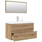 vidaXL 3-delige Badkamermeubelset bewerkt hout artisanaal, Verzenden, Nieuw