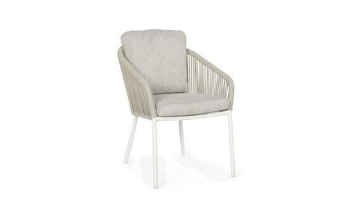 Suns Nappa eetstoel wit - fishbone weaving camel sand |, Tuin en Terras, Tuinsets en Loungesets, Ophalen of Verzenden