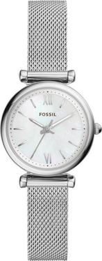 Fossil Carlie ES4432 Dameshorloge 28 mm - Zilverkleurig, Sieraden, Tassen en Uiterlijk, Horloges | Dames, Verzenden, Nieuw