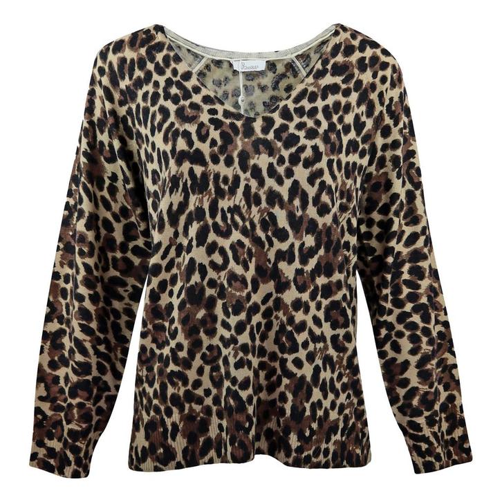 Princess goes Hollywood • wollen luipaard trui • 36, Kleding | Dames, Truien en Vesten, Bruin, Nieuw, Maat 36 (S), Verzenden