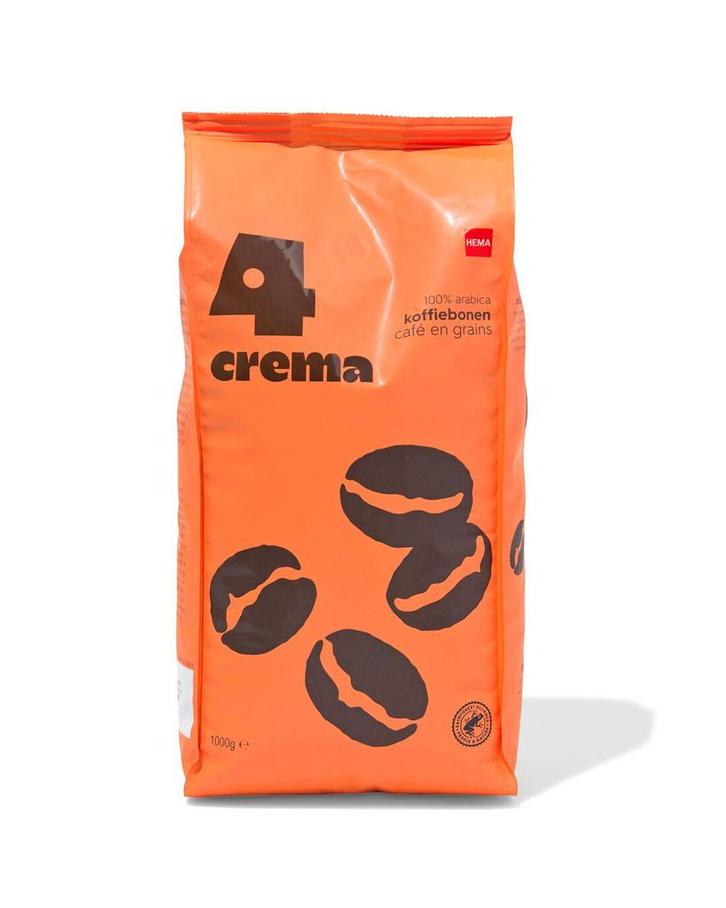 HEMA Koffiebonen crema - 1000 gram, Diversen, Levensmiddelen, Verzenden
