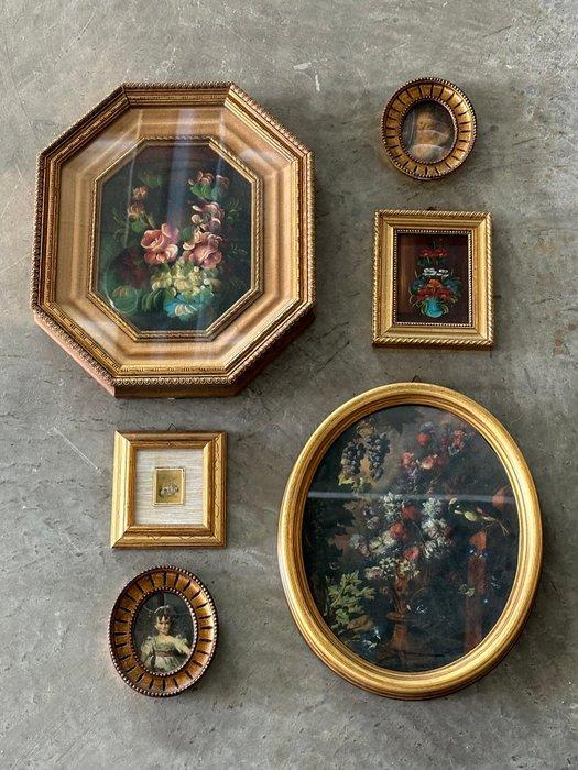 Lijst (6) - Hout - Lijstenset, Antiek en Kunst, Antiek | Overige Antiek