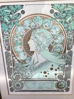 (after) Mucha - Zodiac”, een lithografie van Alphonse Mucha, Antiek en Kunst, Curiosa en Brocante