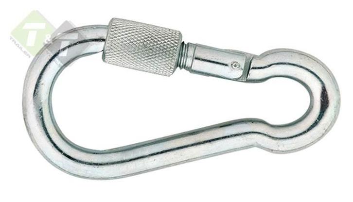 Karabijnhaak Met Schroefsluiting - 12mm X140mm Musketonhaak, Doe-het-zelf en Verbouw, IJzerwaren en Bevestigingsmiddelen, 100 tot 250 mm