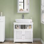 Vrijstaande badkamerkast onder wastafel met lamellendeur, Verzenden, Nieuw