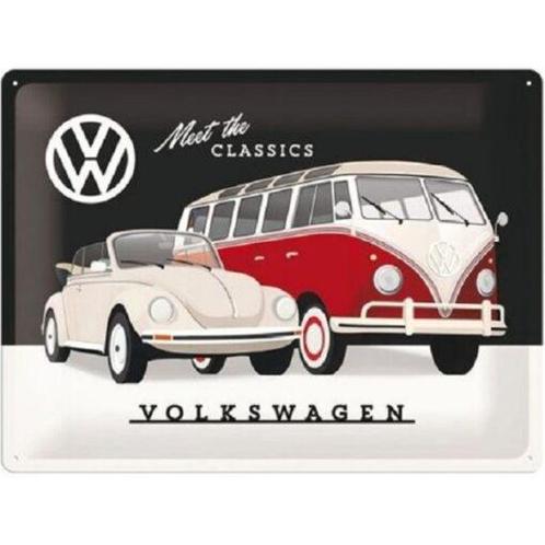 Wandbord - Volkswagen Meet The Classics, Huis en Inrichting, Woonaccessoires | Wanddecoraties, Nieuw