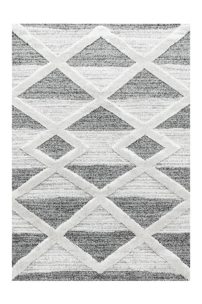 Hoogpolig Vloerkleed | Pisa | Luxury | Grijs | 160x230 cm, Huis en Inrichting, Stoffering | Tapijten en Kleden, Verzenden