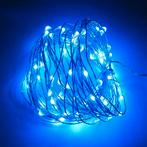 Kerst koperdraad LED verlichting - Blauw - 5 meter - Op batt, Ophalen of Verzenden, Nieuw