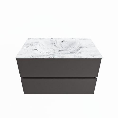 MONDIAZ VICA-DLUX 80cm badmeubel onderkast Dark grey 2, Doe-het-zelf en Verbouw, Sanitair, Bad, Nieuw, Ophalen of Verzenden