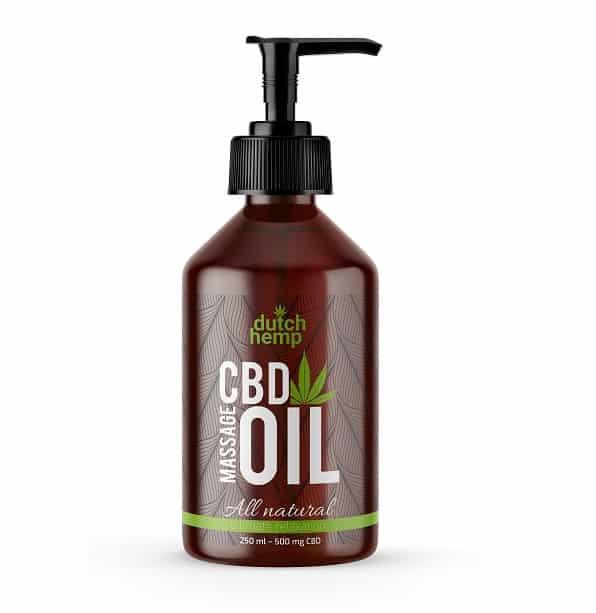 Dutch Hemp CBD massageolie full spectrum 250 ml 500 mg CBD, Sport en Fitness, Gezondheidsproducten en Wellness, Nieuw, Verzenden