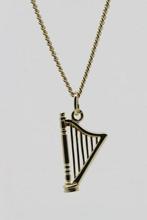 Gouden Harp ketting hanger, Sieraden, Tassen en Uiterlijk, Verzenden, Nieuw