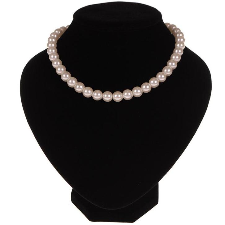 Parelketting Ivoorkleurige Imitatie Parels 10mm - Kindermaat, Sieraden, Tassen en Uiterlijk, Kettingen, Wit, Nieuw, Ophalen of Verzenden