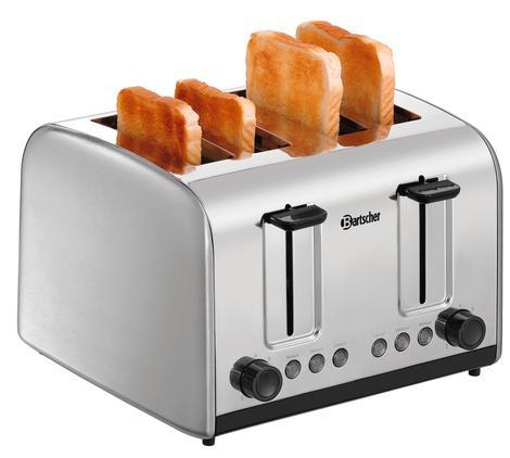Bartscher Toaster | RVS | 4 sleuven | 270x310x200 mm, Zakelijke goederen, Horeca | Keukenapparatuur, Verzenden