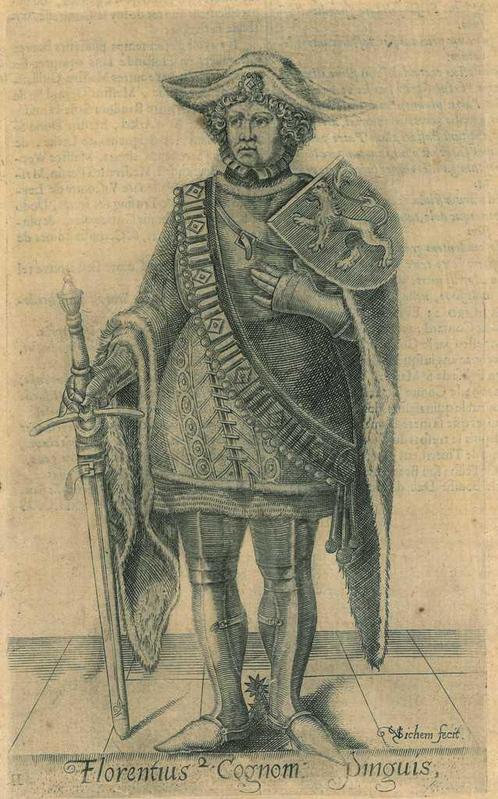 Portrait of Floris II, Count of Holland, Antiek en Kunst, Kunst | Etsen en Gravures