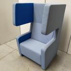 Akoestische belstoel - SILENT CHAIR  lichtblauwe stoffering