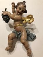 Snijwerk, Putto mit Trauben - 40 cm - Lindehout, Antiek en Kunst