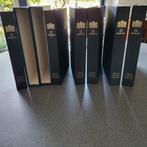 Nederland - 7 lege luxe Davo albums, 6 voor postzegelmapjes,, Gestempeld
