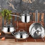 GGM Gastro | Mini RVS kookpan met deksel - Ø | MKDO10, Huis en Inrichting, Keuken | Potten en Pannen, Verzenden, Nieuw