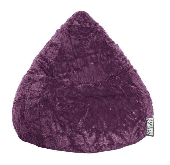 BeanBag Fluffy XL - Aubergine, Huis en Inrichting, Zitzakken, Verzenden