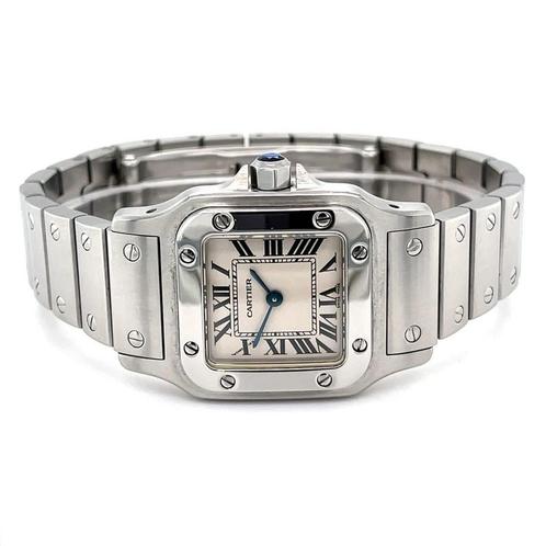 Cartier Santos Galbée 1565 uit 2000, Sieraden, Tassen en Uiterlijk, Horloges | Dames, Polshorloge, Gebruikt, Verzenden