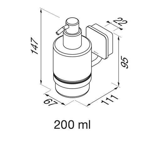 Zeepdispenser Geesa Topaz Minimalistisch Glas 200ML Mat, Doe-het-zelf en Verbouw, Sanitair, Ophalen of Verzenden