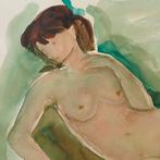Simon-Auguste (1909-1987) - Nu - Aquarelle originale signée